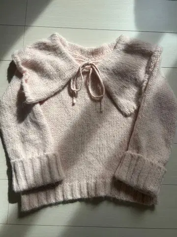 muguet 빅 세일러 카라 니트 핑크