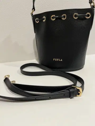 FURLA 핸드백 숄더백 블랙 훌라 천연 가죽