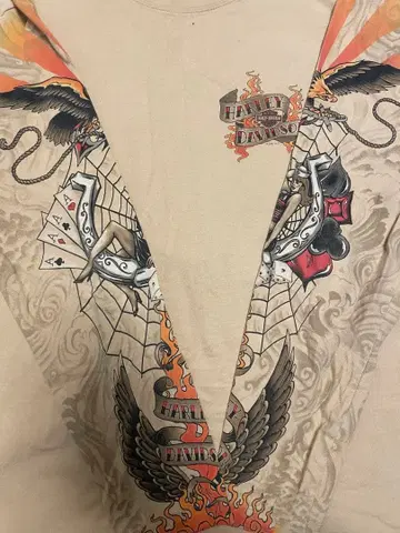 [레어] 00s 할리데이비슨 스파이더 웹 빈티지 구제 의류