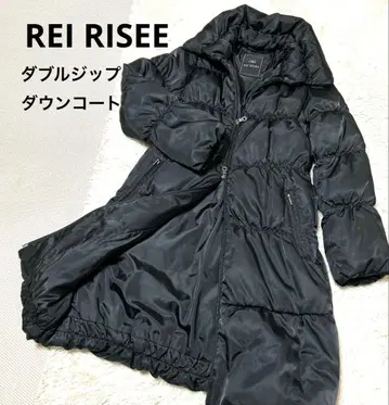 극미품 REI RISEE 더블 지퍼 블랙 다운 코트 부드러움 경량