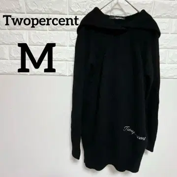 [ Twopercent ] M 후드 부착 니트 스웨터 블랙