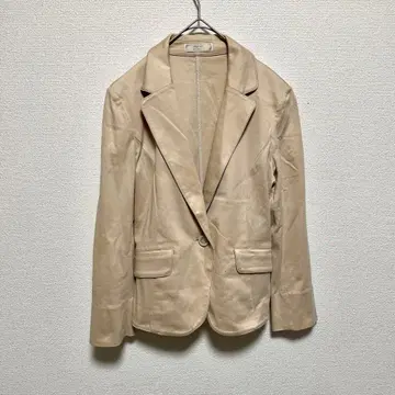 any sis 베이지 테일러드 자켓 면 100% 사이즈 2 스트레치