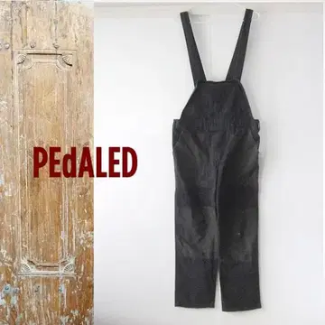 새상품급 PEdALED 치노 코튼 오버롤 블랙