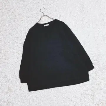 [ studio CLIP ] 자카드 크루넥 티셔츠 ( F ) 블랙