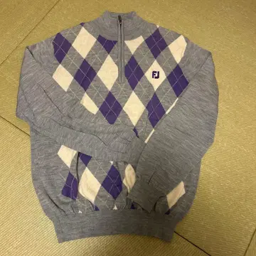 풋조이 하프 지퍼 울 스웨터