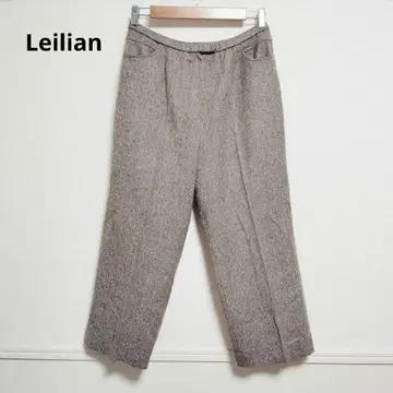 Leilian 레리안 베이지 스트레이트 팬츠 캐주얼 심플