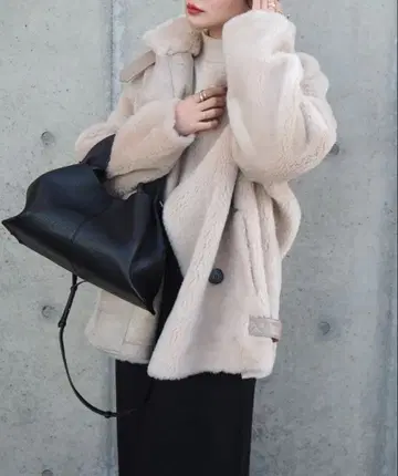 LAULEN 보아 자켓 베이지