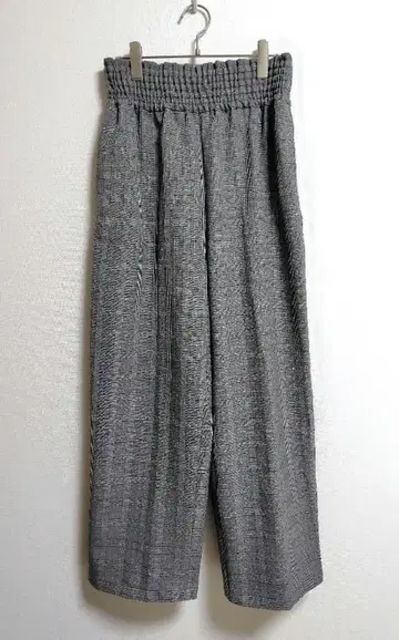 저널 스탠다드 울 라이크 체크 와이드 팬츠 블랙 A