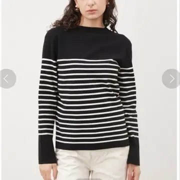 미라 오웬 크루넥 슬릿 슬리브 니트 풀오버