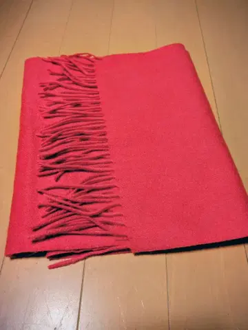 핑크 캐시미어 프린지 머플러