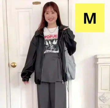 [ 미사용 ] 시마무라 omi 인조 가죽 블루종 블랙 M 사이즈