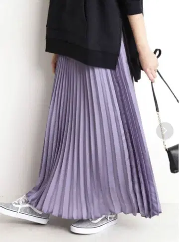 SLOBE IENA 슬로브 이에나 롱 스커트 플리츠 새틴 플레어