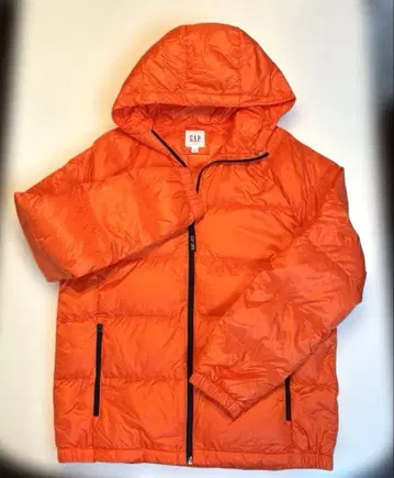 GAP 후드 부착 다운 자켓 오렌지