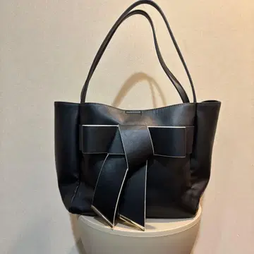 [ A4 대응 ] 리본 토트백 RANDA 블랙 란다 비즈니스