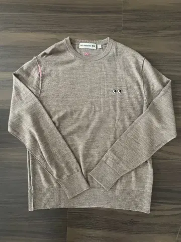 안야 힌드마치 유니클로 메리노 크루넥 스웨터 브라운 L