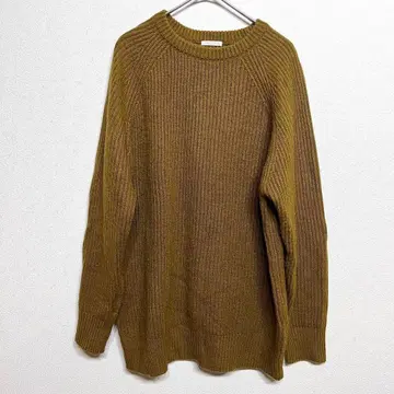 [ L ] 지유 남성용 여성용 니트 스웨터 브라운