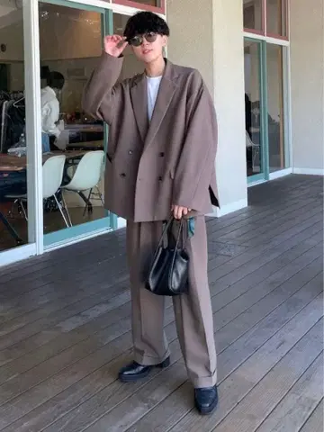 오버사이즈 더블 브레스트 자켓 (ryu 착용)