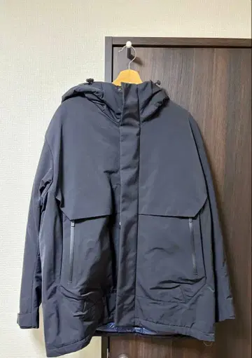 +J 하이브리드 다운 오버사이즈 후드티 BLACK 블랙 UNIQLO