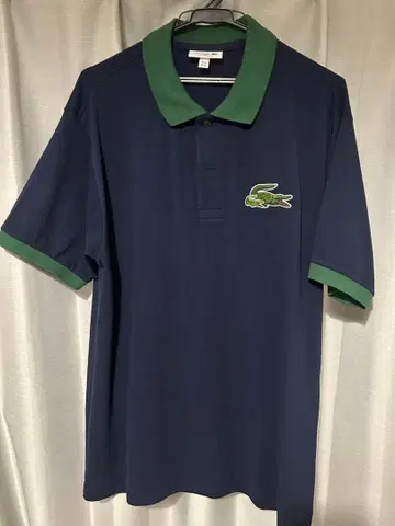 Lacoste 네이비 그린 피케 셔츠