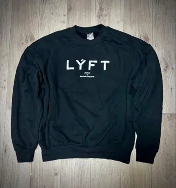 LYFT 오버 사이즈 맨투맨 트레이닝복 블랙 사이즈 M