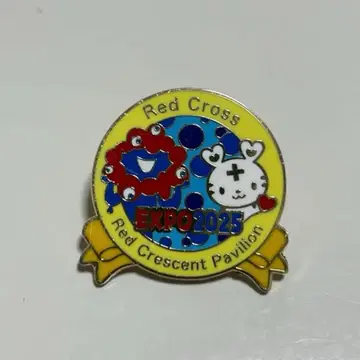 간사이 만박 미야쿠미야쿠 콜라보 핀 배지 핀즈 일본 적십자 하트라짱