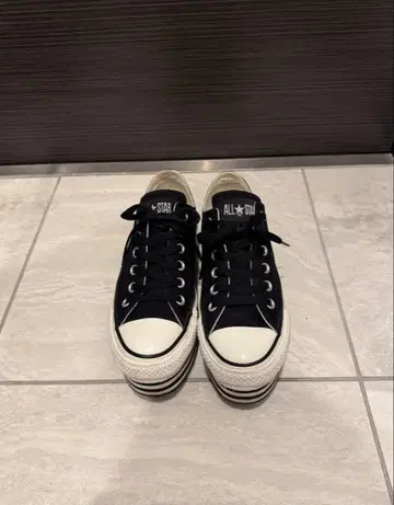 CONVERSE ALL STAR 블랙 통굽 스니커즈