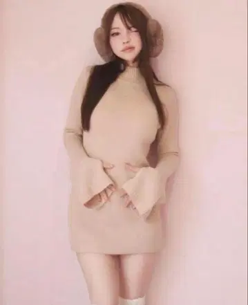 ANDMARY 아바 니트 미니 드레스 앤드마리