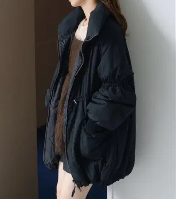 Kastane 캔디 슬리브 리버서블 코트 블랙