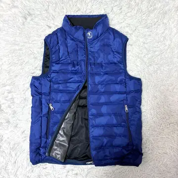 마크앤로나 베스트 충전솜 카모플라쥬 카모플라주 블루 지퍼 골프웨어