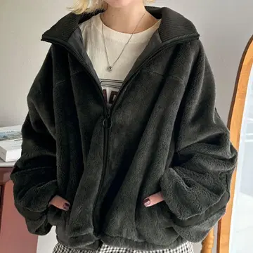 리브 하이넥 블루종 차콜