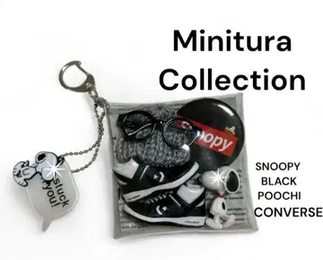 가챠 파우치 SNOOPY CONVERSE 흑백 파우치 블랙