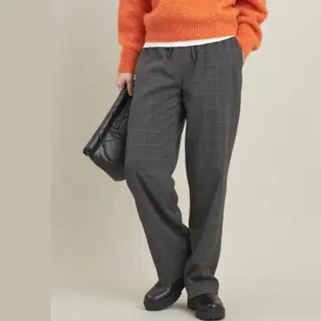 BEAUTY&YOUTH 체크 와이드 이지 팬츠