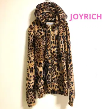 새상품급 JOY RICH 레오파드 무늬 후드티 M
