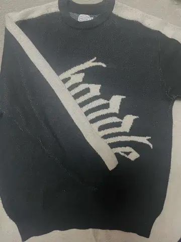 HODDLE 니트 스웨터 M 블랙/화이트