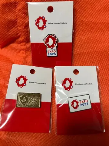 오사카 간사이 만박 EXPO2025 로고 마크 핀 배지 3종 세트
