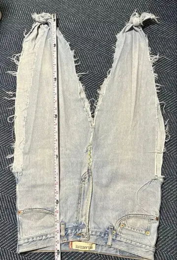 리바이스 구제 의류 데님 리메이크 오버롤 스커트