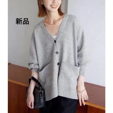 새상품 슬로브 이에나 SUPER GEELONG 가디건 울/그레이