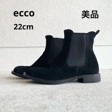 [ 새상품급 ] ecco 에코 사이드 고어 부츠 스웨이드 22cm 블랙
