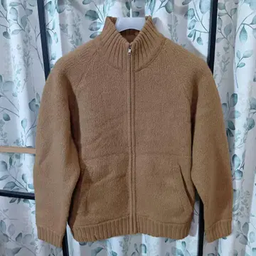 [ 미사용 ] UNIQLO 90' 보일 울 지퍼 가디건 브라운 남성용 M