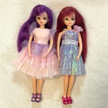 리카짱 2개 세트 퍼플 헤어 레드 헤어