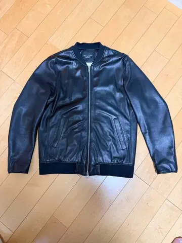 나노 유니버스 블랙 가죽 봄버 자켓