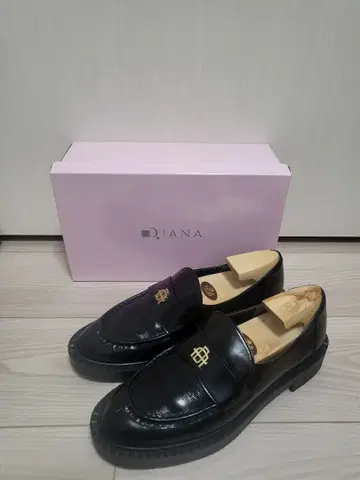 DIANA 통굽 3.5cm 로퍼 소가죽 블랙 24cm