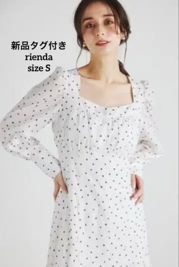 택 포함 새상품 rienda 리에다 롱 원피스 S