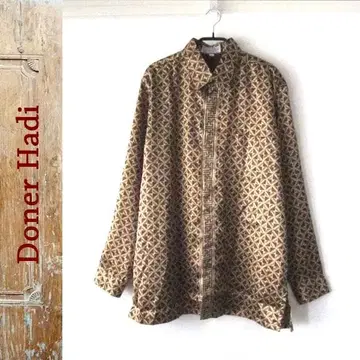 새상품급 인도네시아산 Donar Hadi Batik 새틴 긴팔 셔츠 L