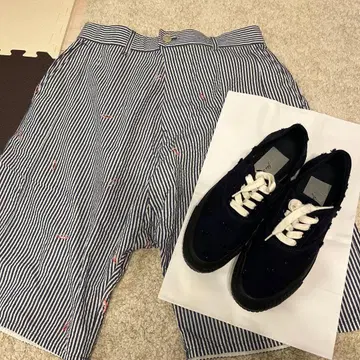 새상품급 하프 팬츠 줄리앙 비트 스트라이프