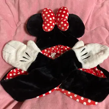 디즈니 미니 팬캡 머플러 장갑 포함 머플러 겨울 머플러 장갑