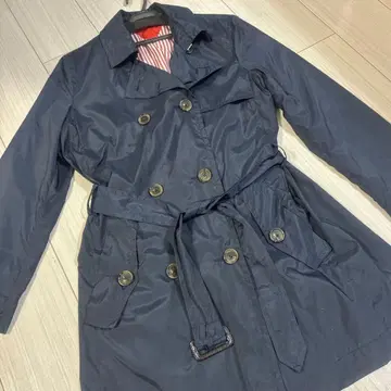 TOMMY HILFIGER 네이비 트렌치코트 L 레인코트