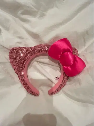 키티풍 핑크 고양이 귀 머리띠
