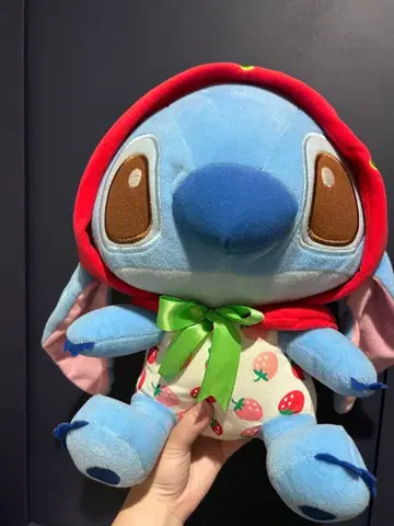 스티치 봉제 인형 딸기 디즈니