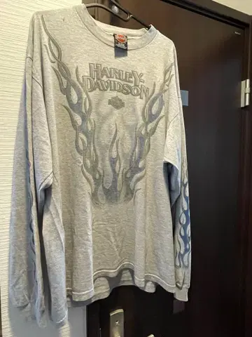 USA Harley-Davidson 할리데이비슨 블루 프레임 롱T